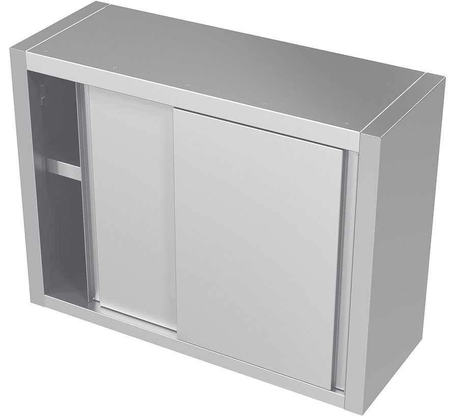 Stainless steel cleanroom cabinet with sliding doors