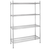 ProCleanroom Cleanroom wire shelving unit 183 x 122 (hxw) cm self-assembly