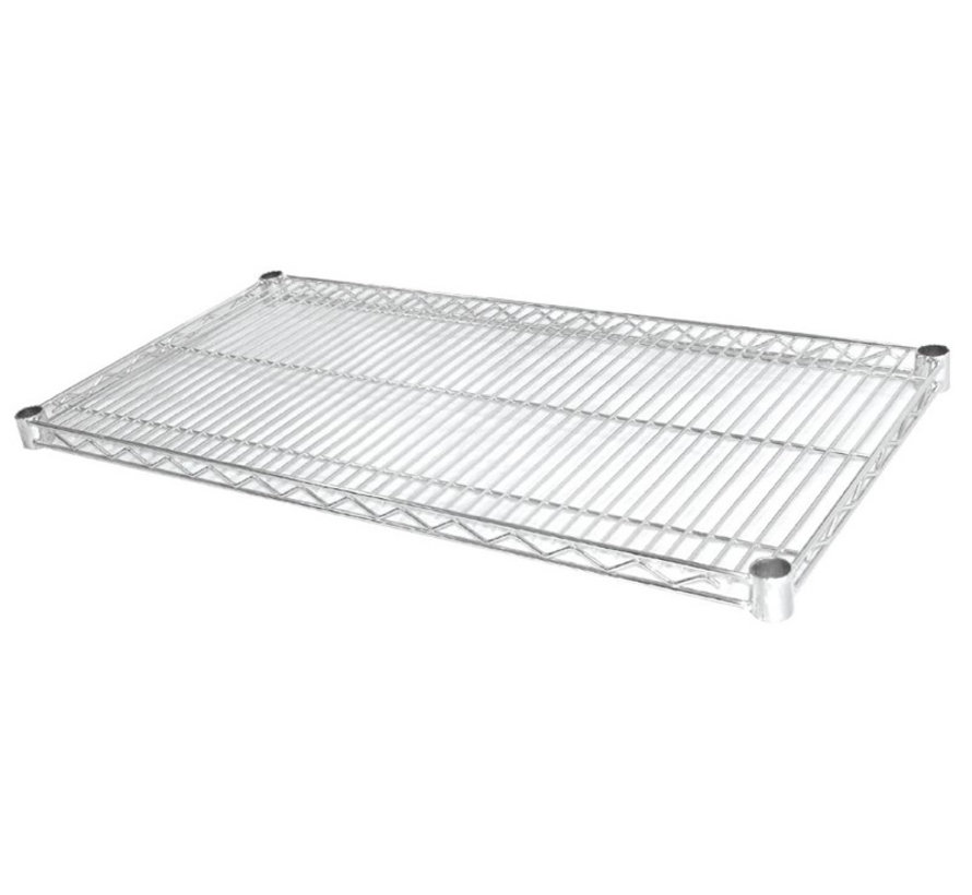 Cleanroom wire shelving unit with 4 shelves 183 cm wide