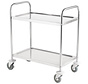 Stainless steel cleanroom service trolley two shelves (self-assembly)