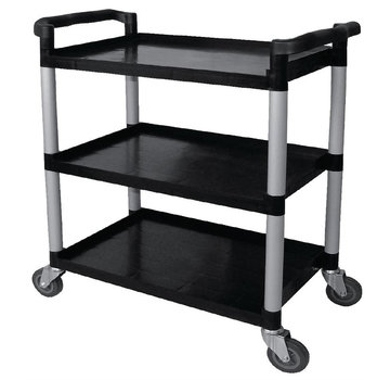 ProCleanroom Polypropylene service trolley three shelves