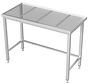 Stainless steel cleanroom work table with perforated tabletop