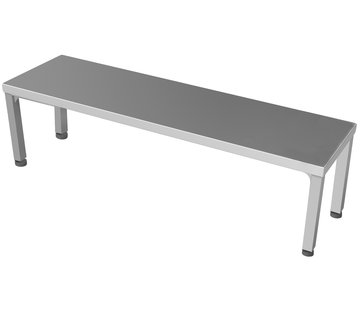ProCleanroom Stainless steel cleanroom step-over bench