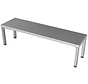 Stainless steel cleanroom step-over bench