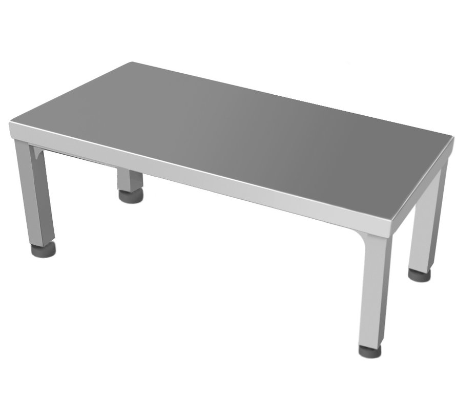 Stainless steel cleanroom step-over bench
