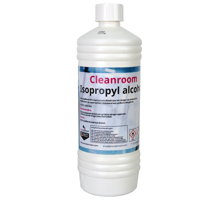 Isopropyl alcohol 99.9% IPA bottle 1L