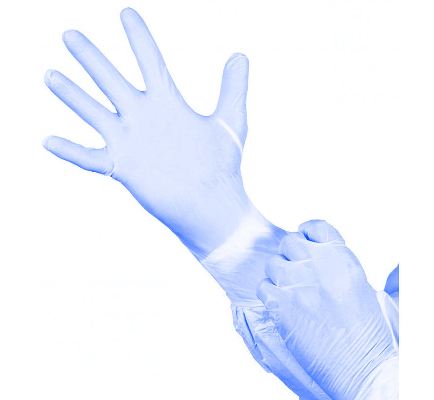 Nitrile cleanroom gloves 400mm Blue - 50 pcs
