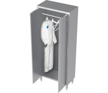 ProCleanroom Edelstahl-Reinraumschrank für Kleidung mit Drehtüren