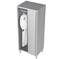 Stainless steel cleanroom cupboard with sliding doors for clothing