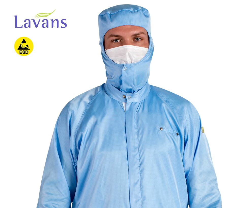 Wasbare ESD cleanroom coveralls - Lavans