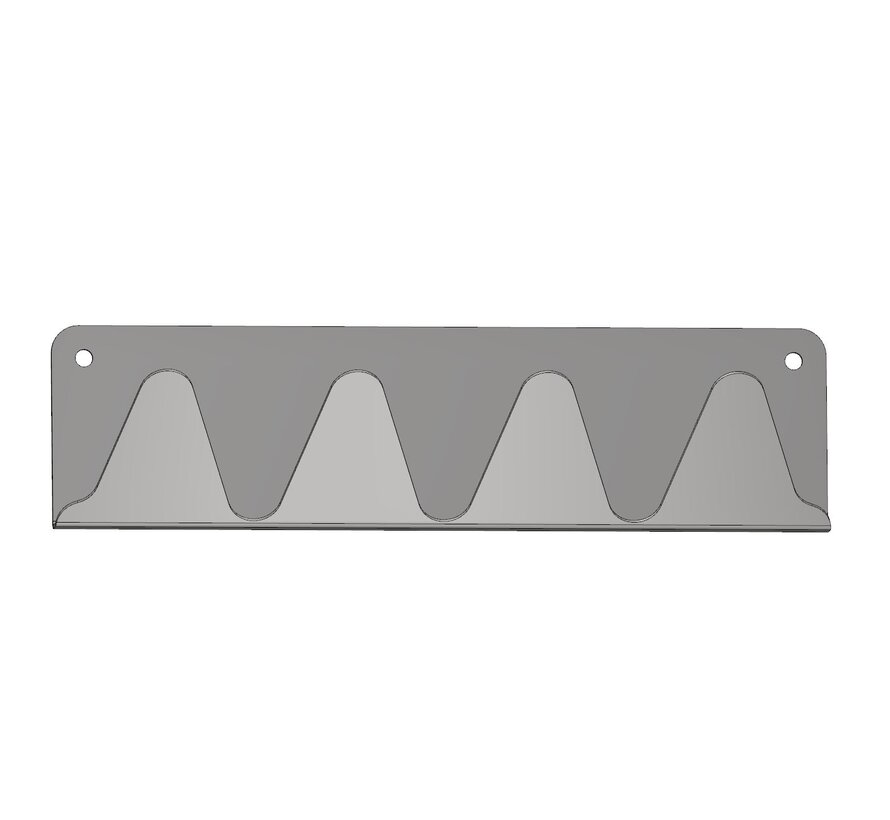 Stainless steel cleanroom wall coat rack with 4 hooks