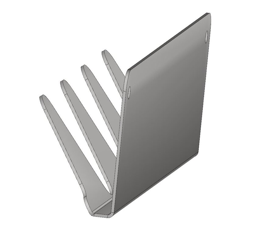 Stainless steel cleanroom wall coat rack with 4 hooks