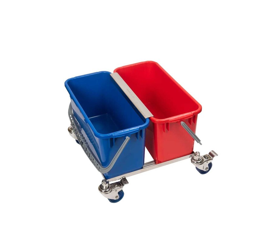 Cleanroom mop system with 2 x 20L plastic buckets