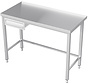 Stainless steel cleanroom work table with drawers