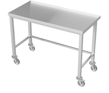 ProCleanroom Stainless steel cleanroom work table with wheels