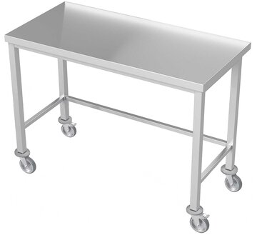 ProCleanroom Stainless steel cleanroom work table with wheels