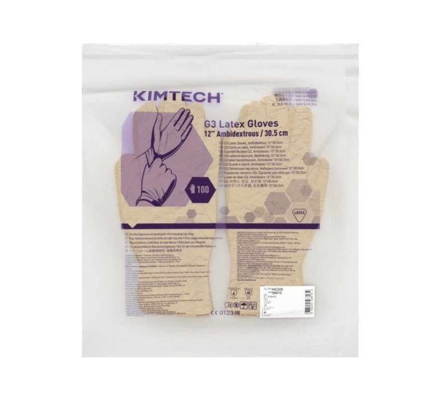 Kimtech (Kimberly-Clark) G3 Latex cleanroom handschoenen 300mm  - 200 paar
