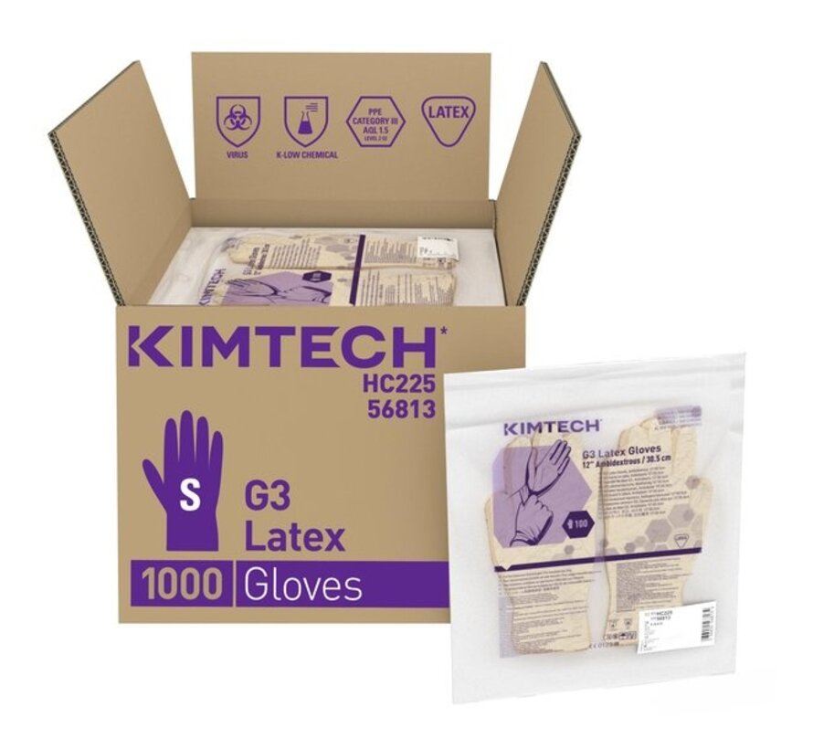 Kimtech (Kimberly-Clark) G3 Latex-Reinraumhandschuhe 300 mm