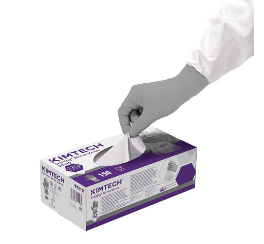 Kimtech Sterling (Kimberly-Clark) G3 Reinraumhandschuhe 240 mm Nitril Grau 150 Stück
