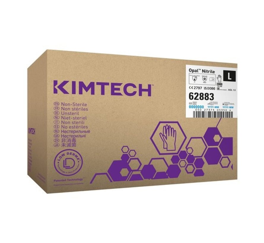 Kimtech Opal (Kimberly-Clark) cleanroom gloves 240mm Nitrile Dark blue 200 pieces