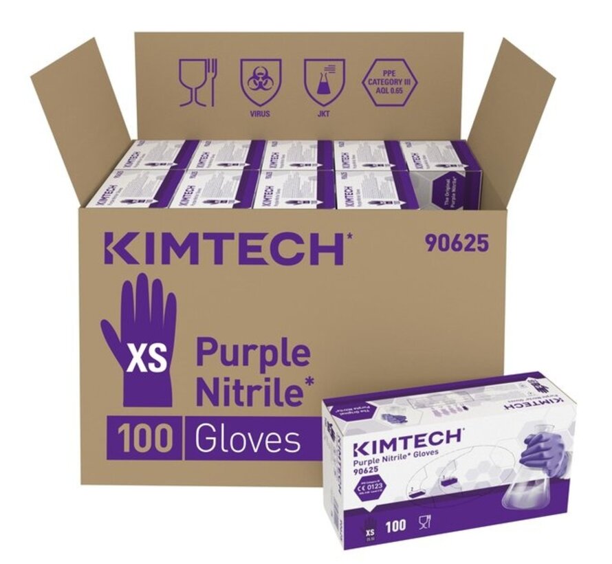 Kimtech Purple (Kimberly-Clark) cleanroom gloves 240mm Nitrile purple 100 pieces