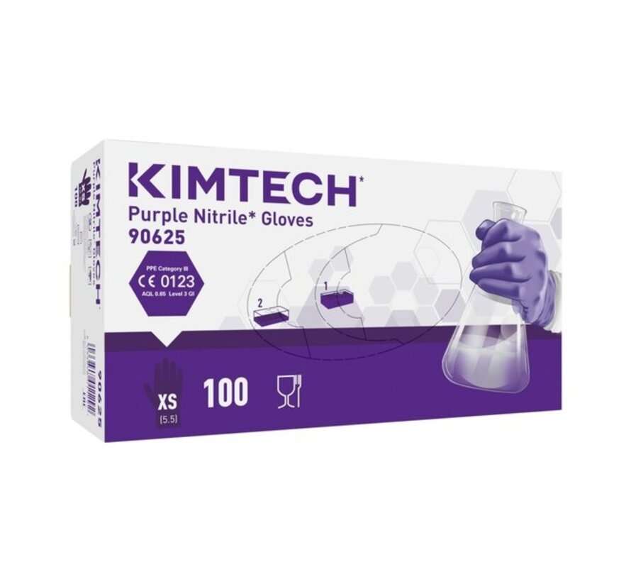 Kimtech Purple (Kimberly-Clark) Reinraumhandschuhe 240 mm Nitril violett 100 Stück
