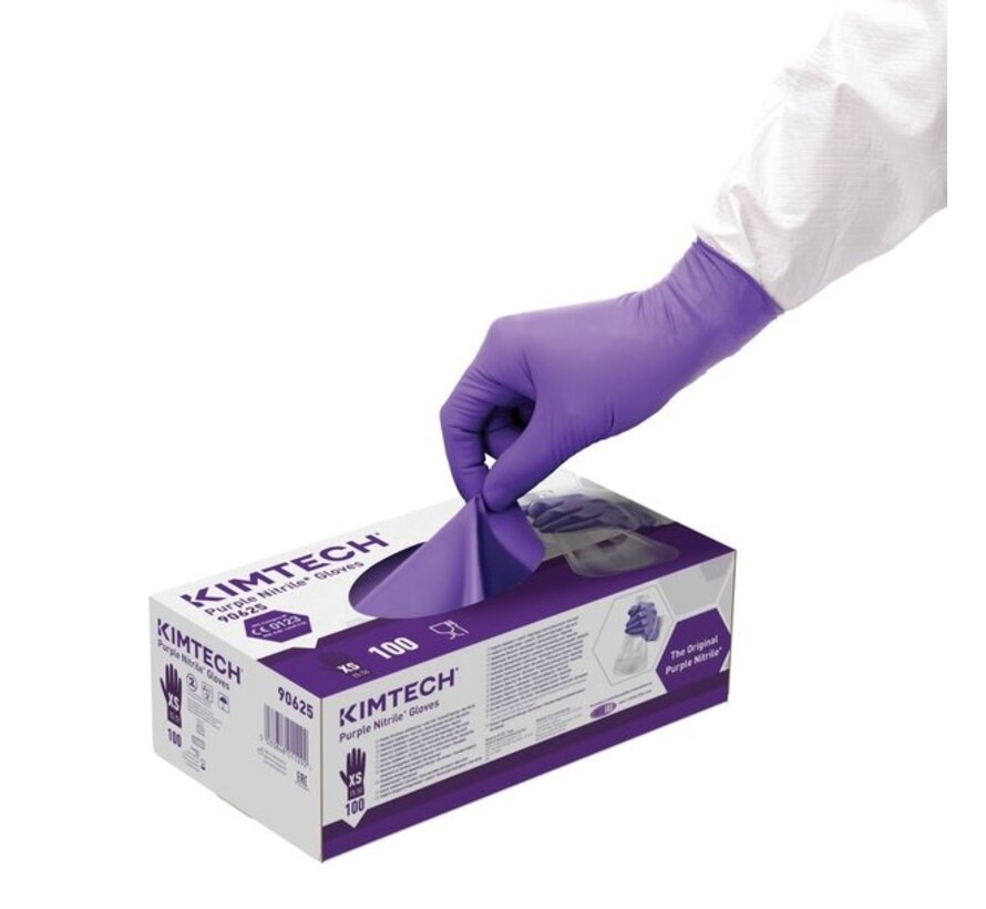 Kimtech purple (Kimberly-Clark) cleanroom handschoenen 240mm Nitril  paars - 100 stuks