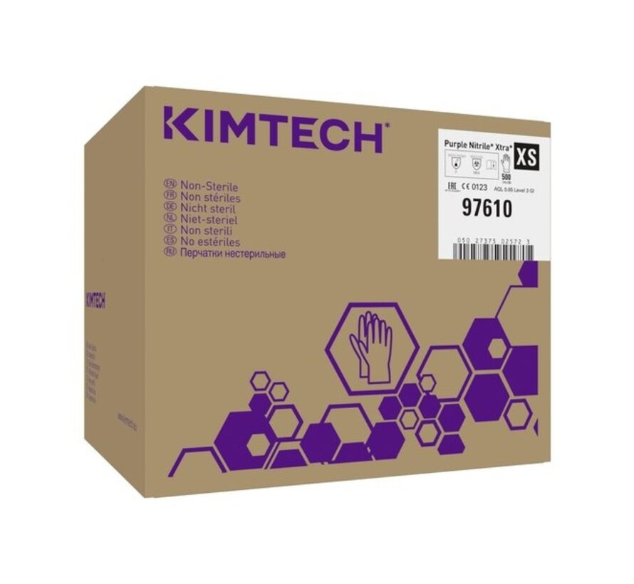 Kimtech Purple Xtra (Kimberly-Clark) Reinraumhandschuhe 300 mm Nitril violett 50 Stück