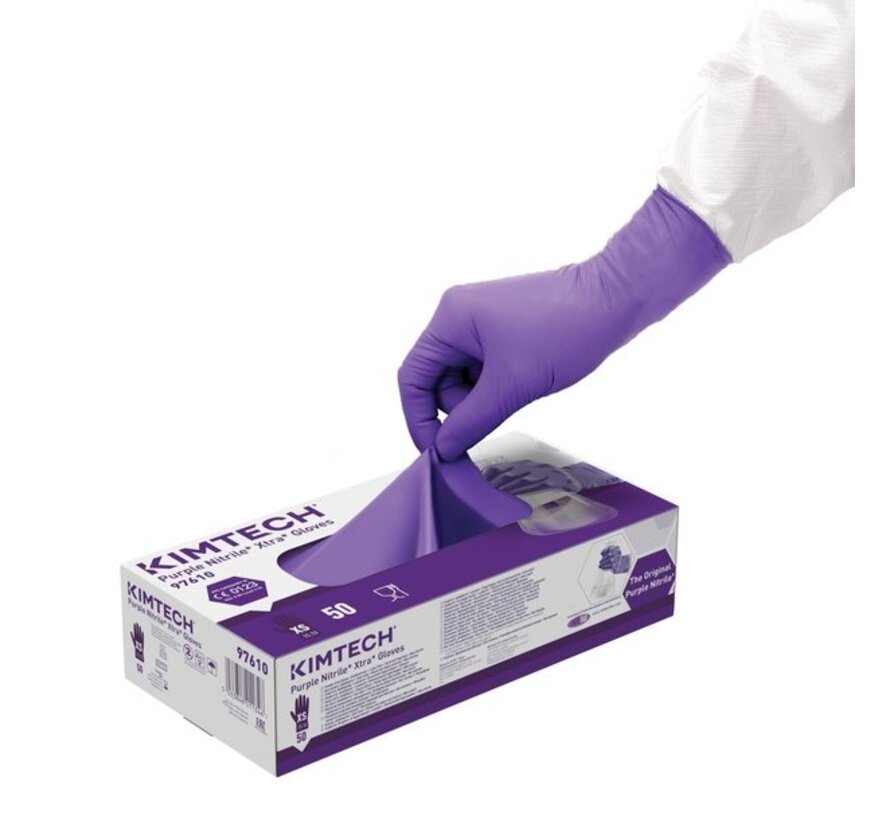 Kimtech Purple Xtra (Kimberly-Clark) Reinraumhandschuhe 300 mm Nitril violett 50 Stück