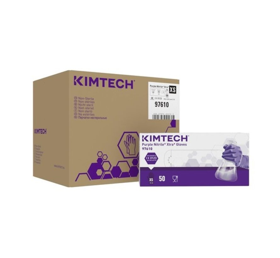Kimtech Purple Xtra (Kimberly-Clark) Reinraumhandschuhe 300 mm Nitril violett 50 Stück