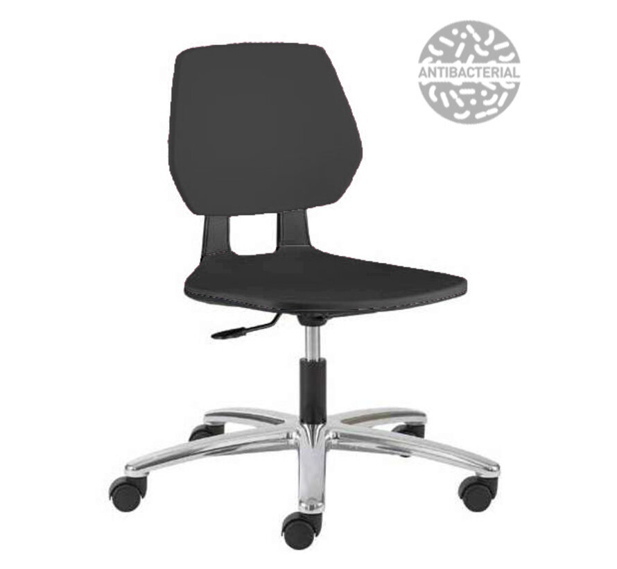 Cleanroom chair Fiocco PP castors height 39/53 cm