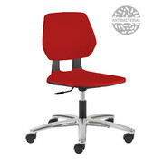 Throna Cleanroom stoel - Fiocco PP - wielen - hoogte 39/53 cm