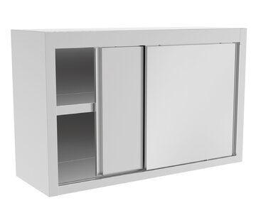 ProCleanroom Low stainless steel cleanroom cabinet with sliding doors