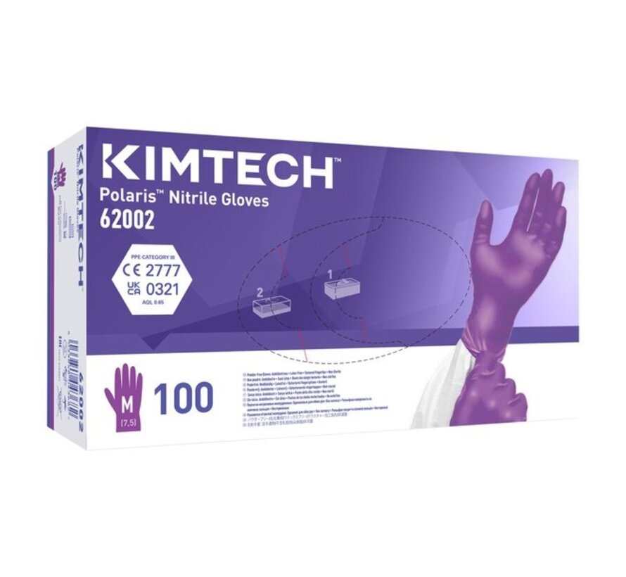 Kimtech Polaris (Kimberly-Clark) cleanroom handschoenen 240mm Nitril - 100 stuks