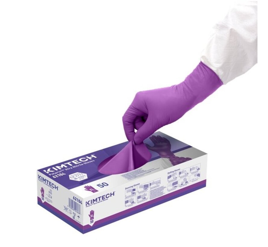 Kimtech Polaris Xtra (Kimberly-Clark) cleanroom handschoenen 300mm Nitril - 50 stuks