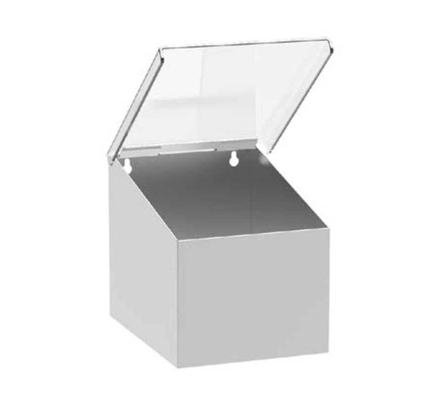 RVS Cleanroom dispenser voor consumables met 1 vak