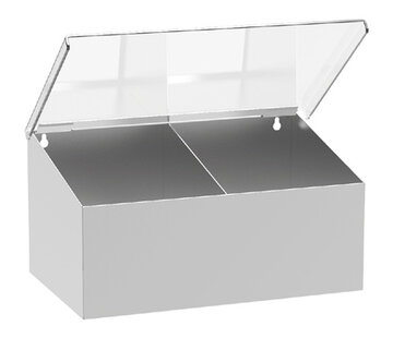 ProCleanroom Stainless steel consumable dispenser 2 compartments