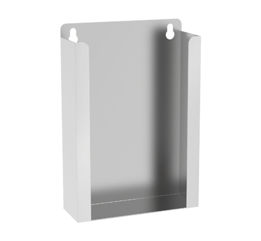 Stainless steel vertical wall dispenser for full packaging
