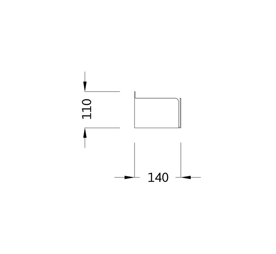 RVS horizontale wanddispenser voor volledige verpakkingen