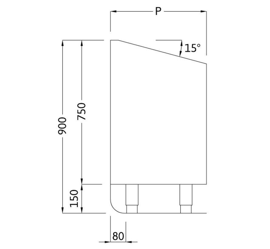 RVS lage cleanroom  was verzamelkast met draaideur - PREMIUM