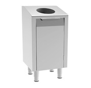 ProCleanroom RVS lage cleanroom  was verzamelkast met enkele kanteldeur- PREMIUM