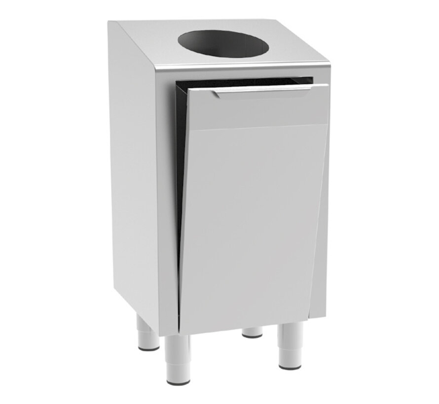 RVS lage cleanroom  was verzamelkast met enkele kanteldeur- PREMIUM