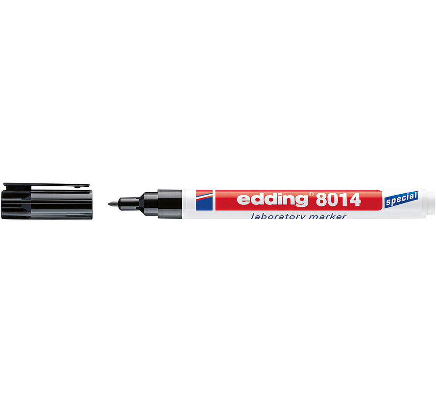 Edding 8014 laboratoriummarker 1 mm zwart - 10 stuks