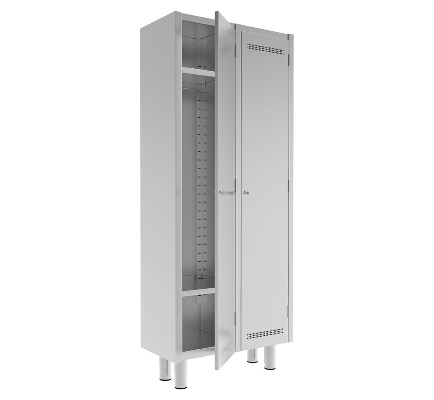 Stainless steel tall cleanroom locker PREMIUM