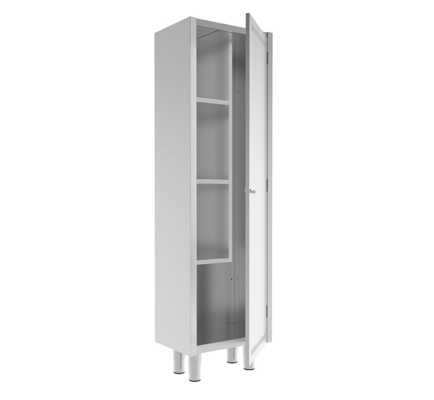 Stainless steel tall cleanroom cabinet for cleaning supplies PREMIUM