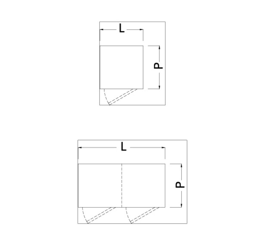 RVS hoge cleanroom kast met vakken en draaideur - PREMIUM