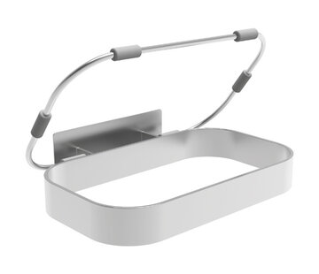 ProCleanroom Stainless steel waste bag holder - wall-mounted