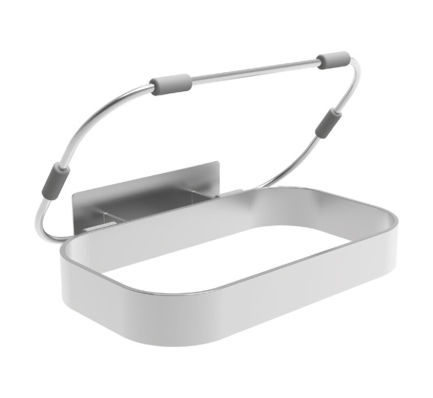 Stainless steel waste bag holder - wall-mounted