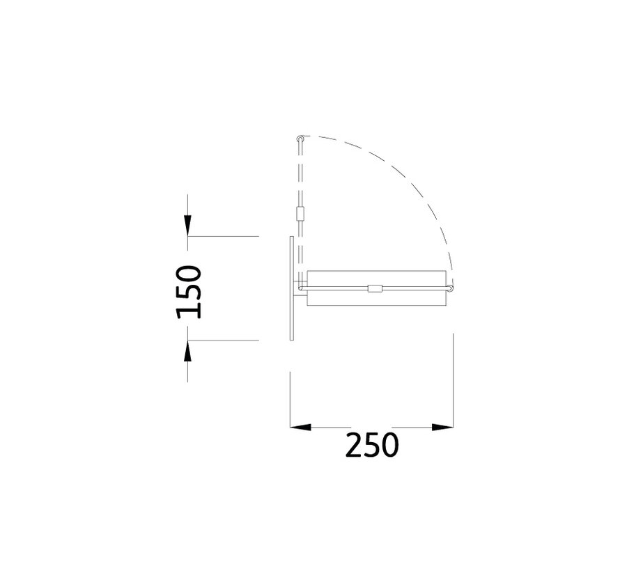 RVS afvalzakhouder - wandbevestiging