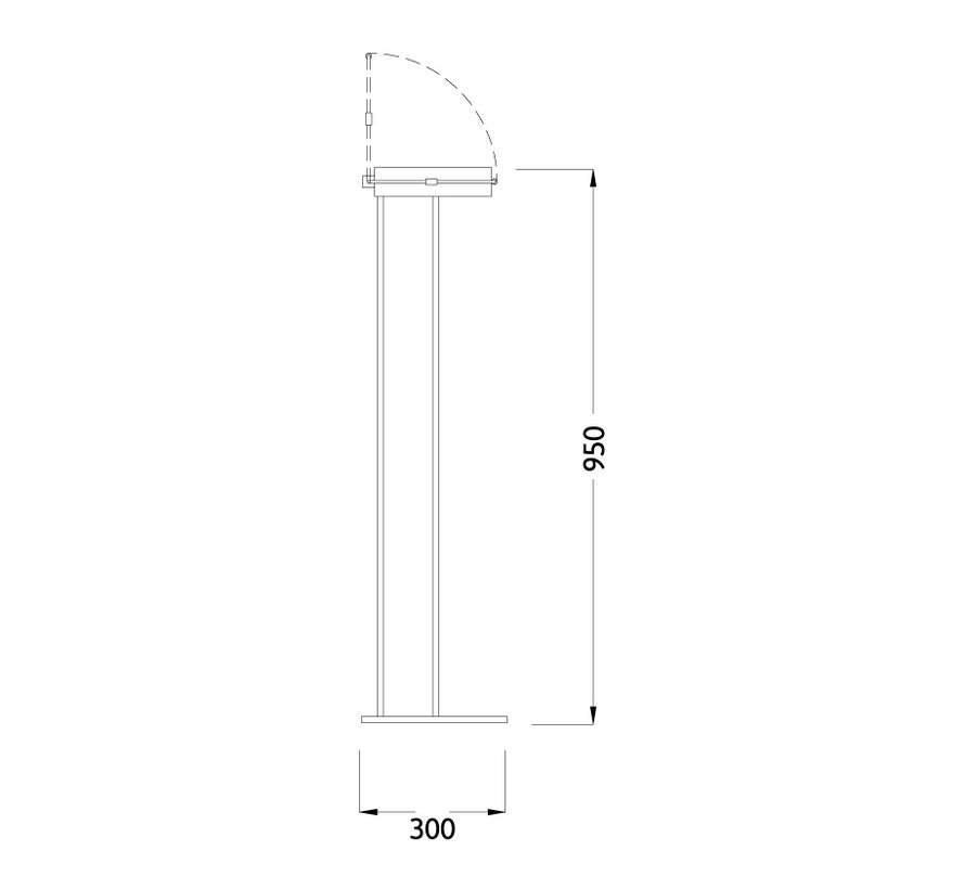 RVS afvalzakhouder - vrijstaand model